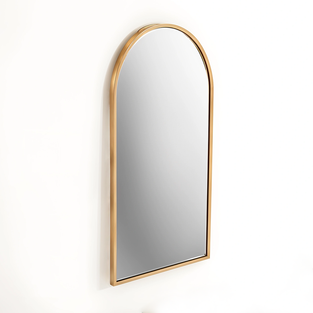 Trento Large Gold Finish Metal Wall Mirror