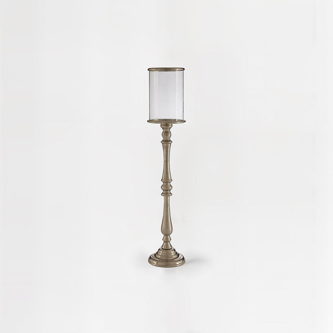 Kensington Townhouse Large Nickel Candle Holder