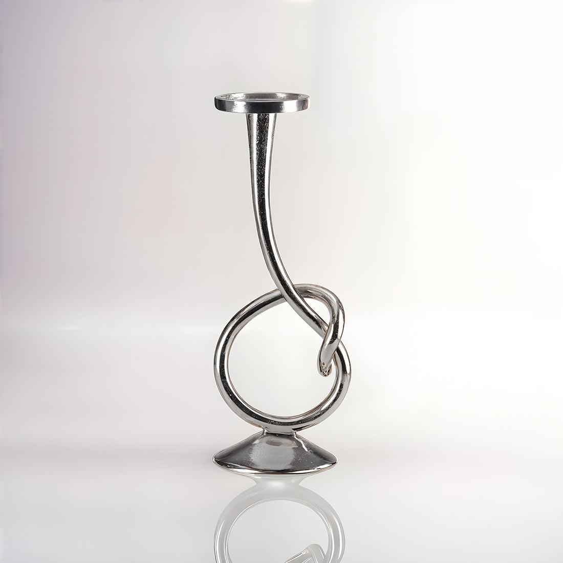 Kensington Townhouse Twist Nickel Candle Holder