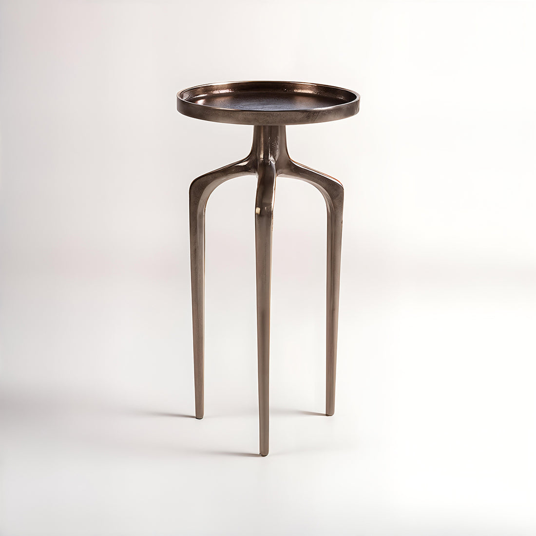 Diren Rough Bronze Finish Side Table