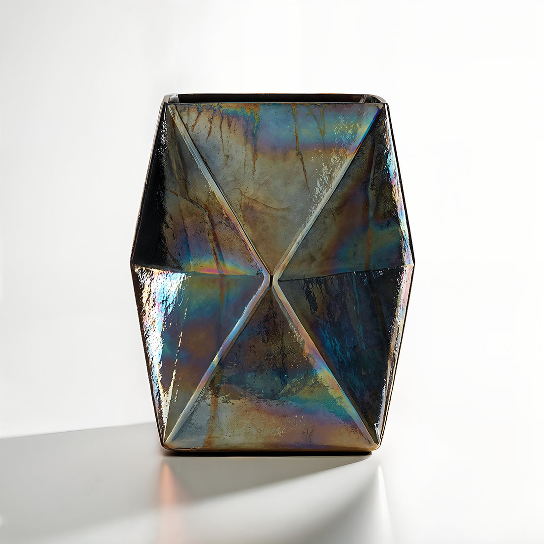 Rambia Large Oil Slick Glass Candle Holder