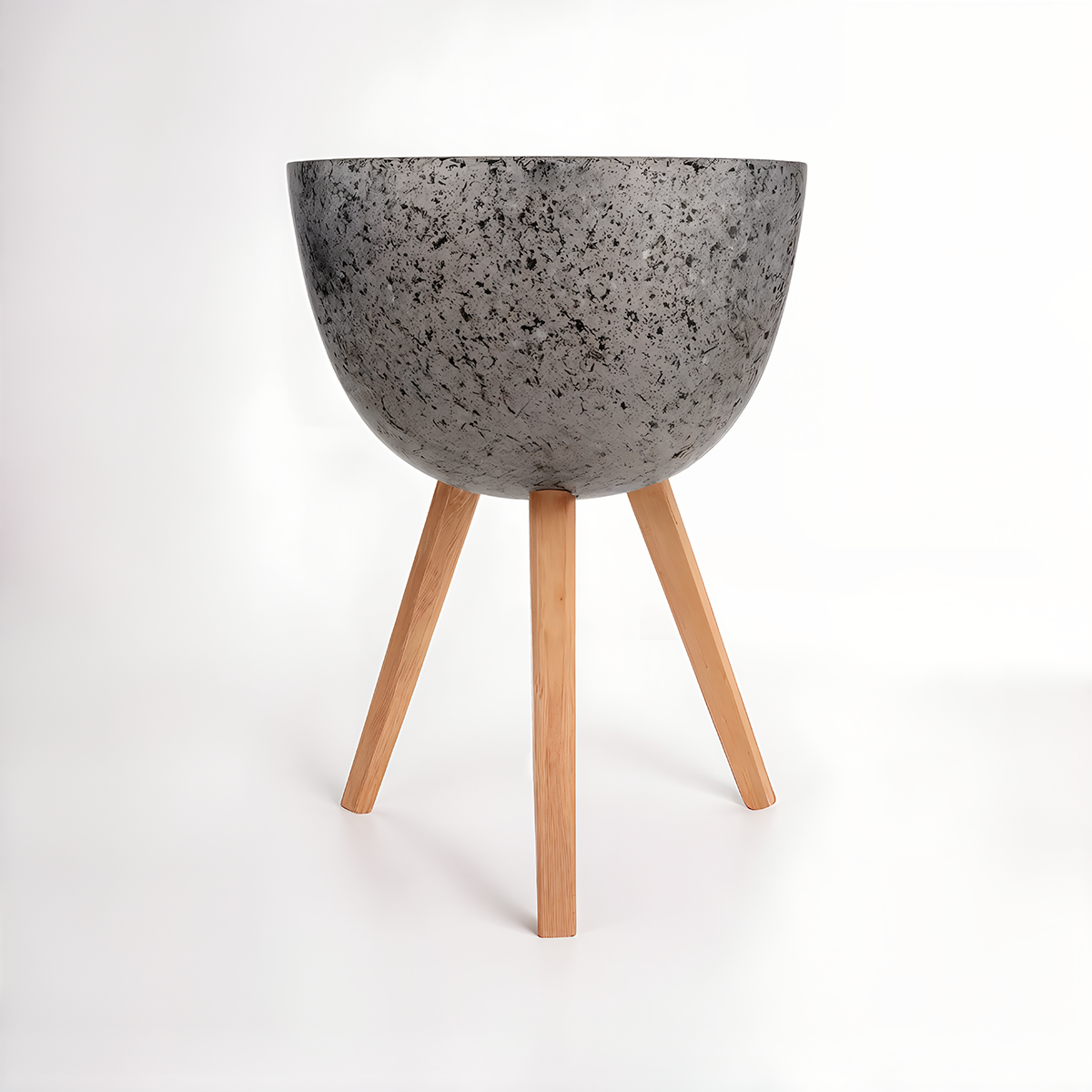 Darnell Large Grey Speckled Planter