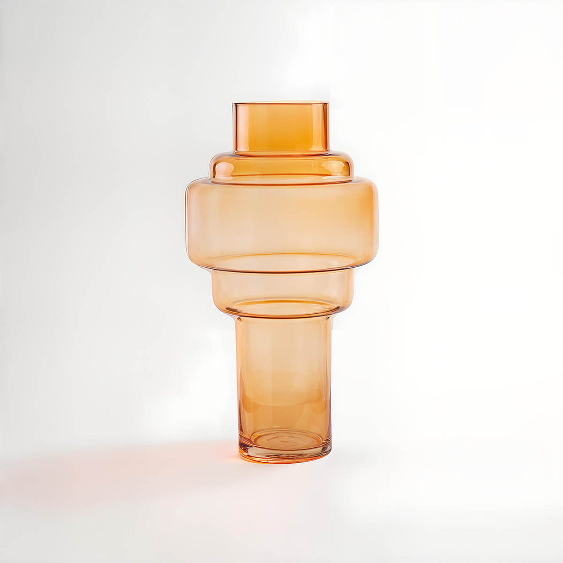 Cayden Large Orange Glass Vase