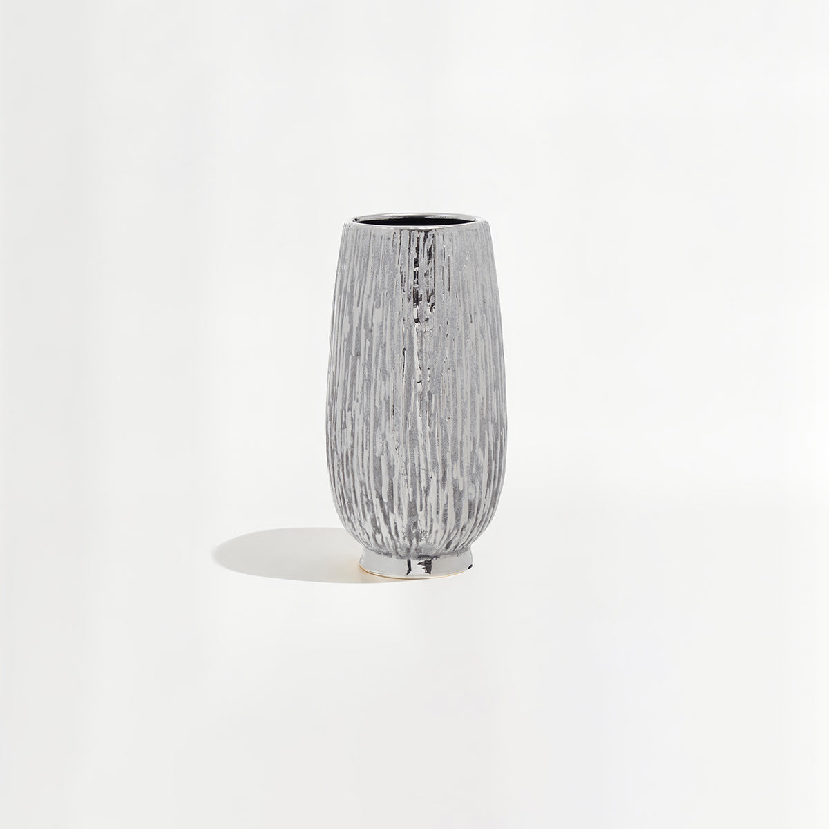 Hesper Small Silver Ceramic Vase