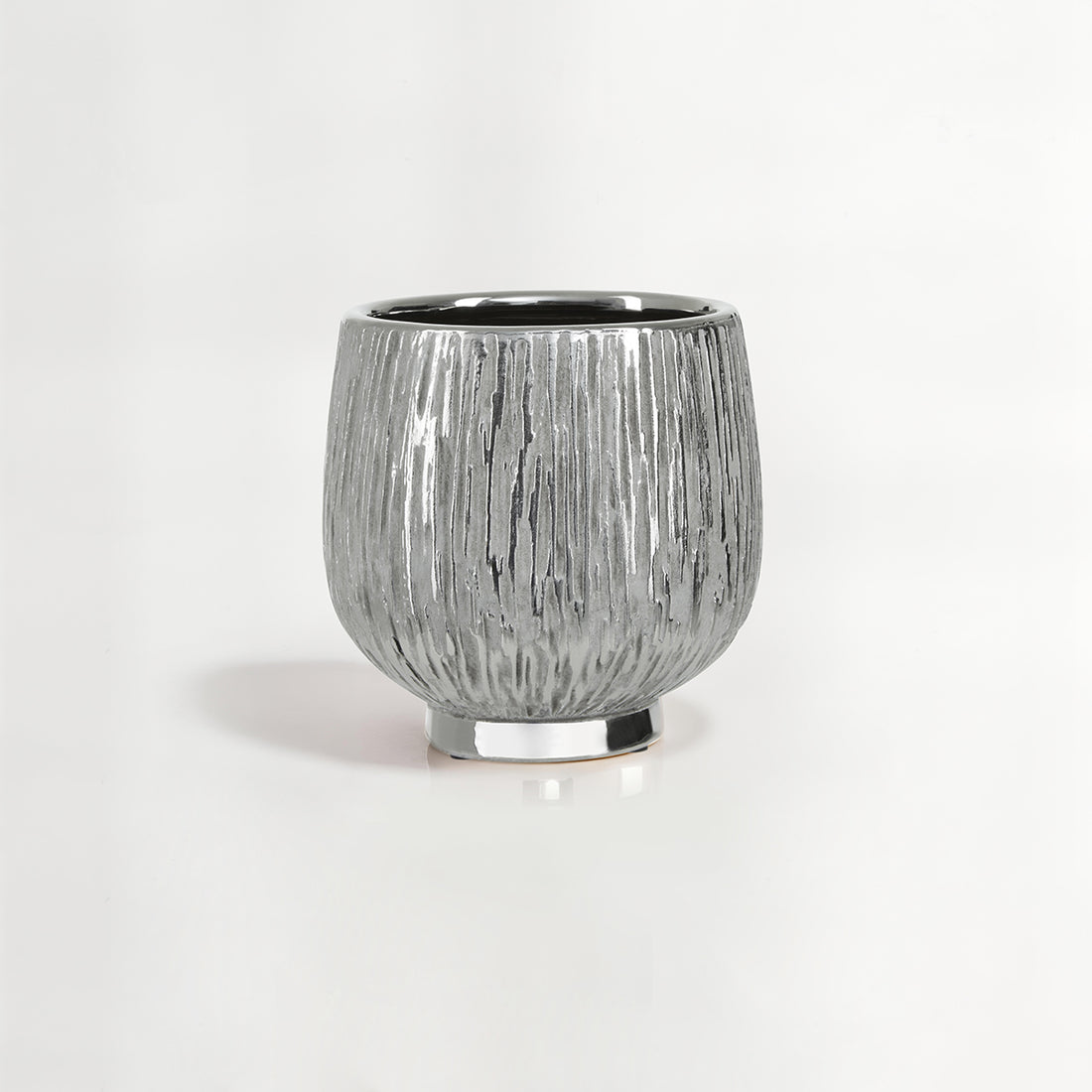 Hesper Small Silver Ceramic Planter