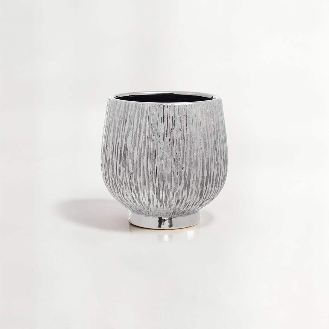 Hesper Large Silver Ceramic Planter