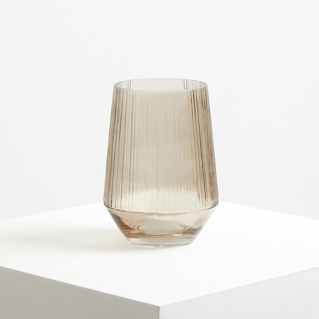 Esma Small Smoked Brown Glass Vase