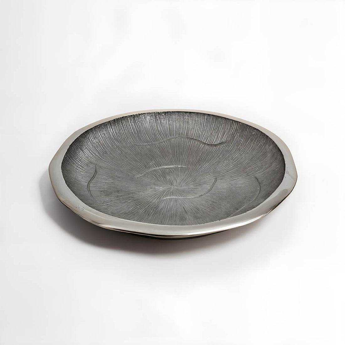 Silva Large Oak Effect Silver Bowl