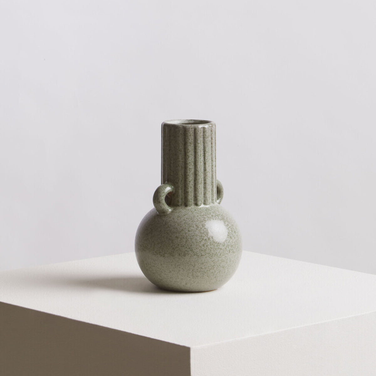 Calcita Small Green Stoneware Vase