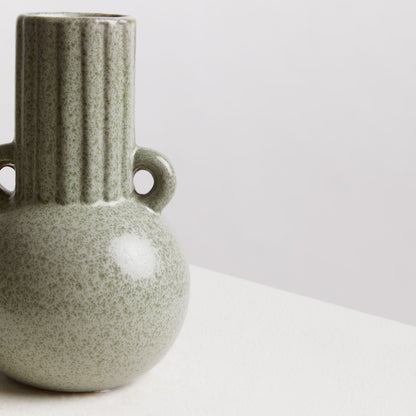 Calcita Small Green Stoneware Vase