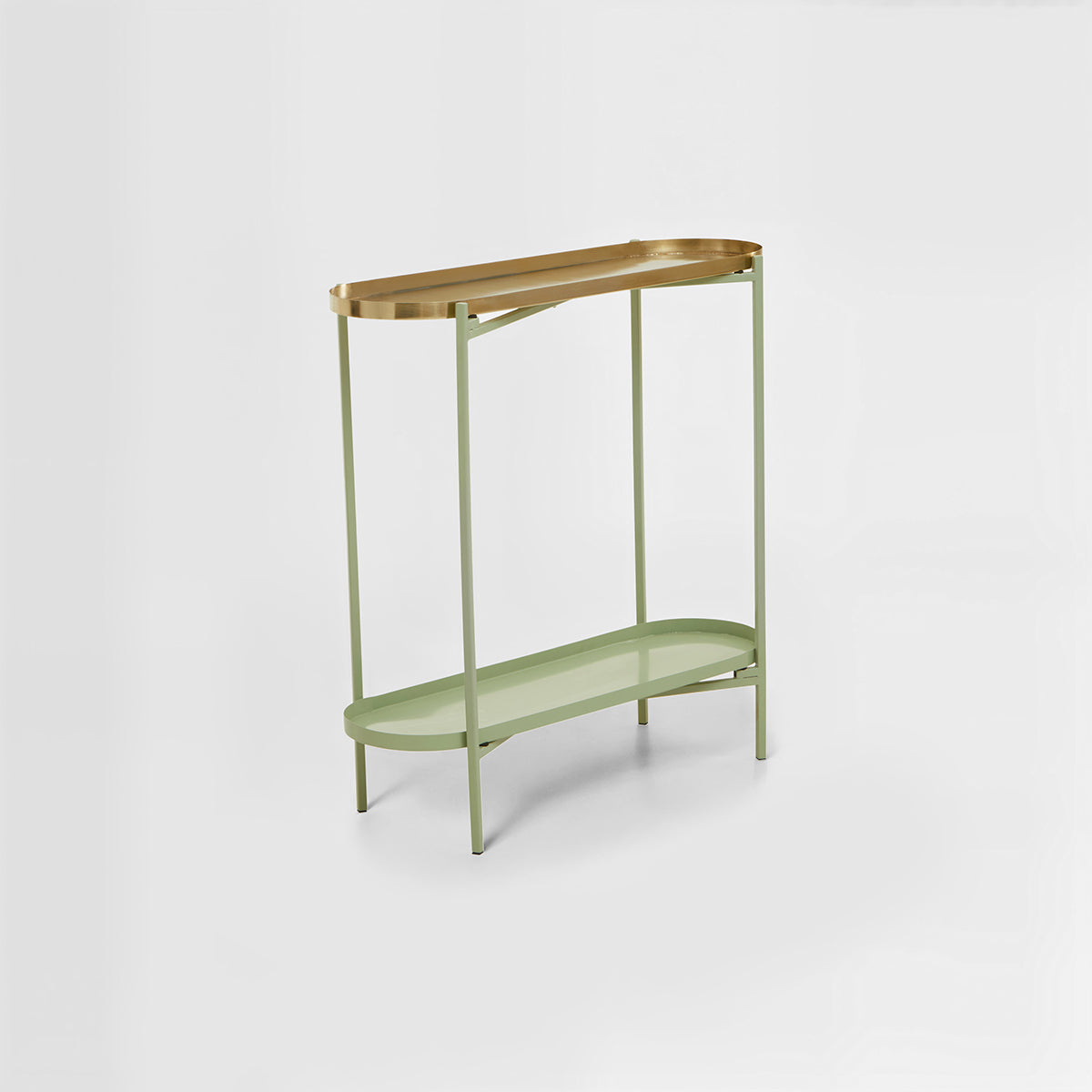 Sabia Green And Gold Iron Console Table