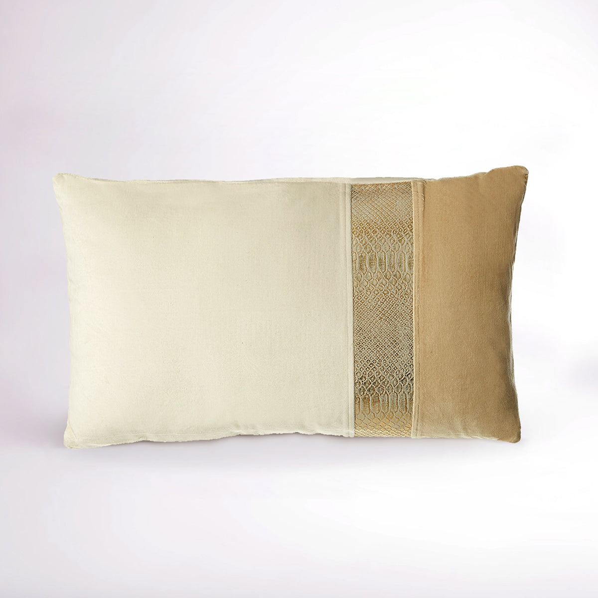 Bosie Kensington Townhouse Cream And Gold Rectangular Cushion