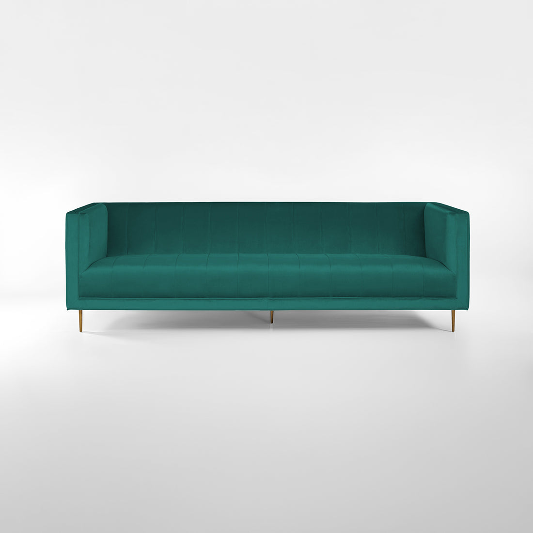 Otylia 3 Seat Green Sofa