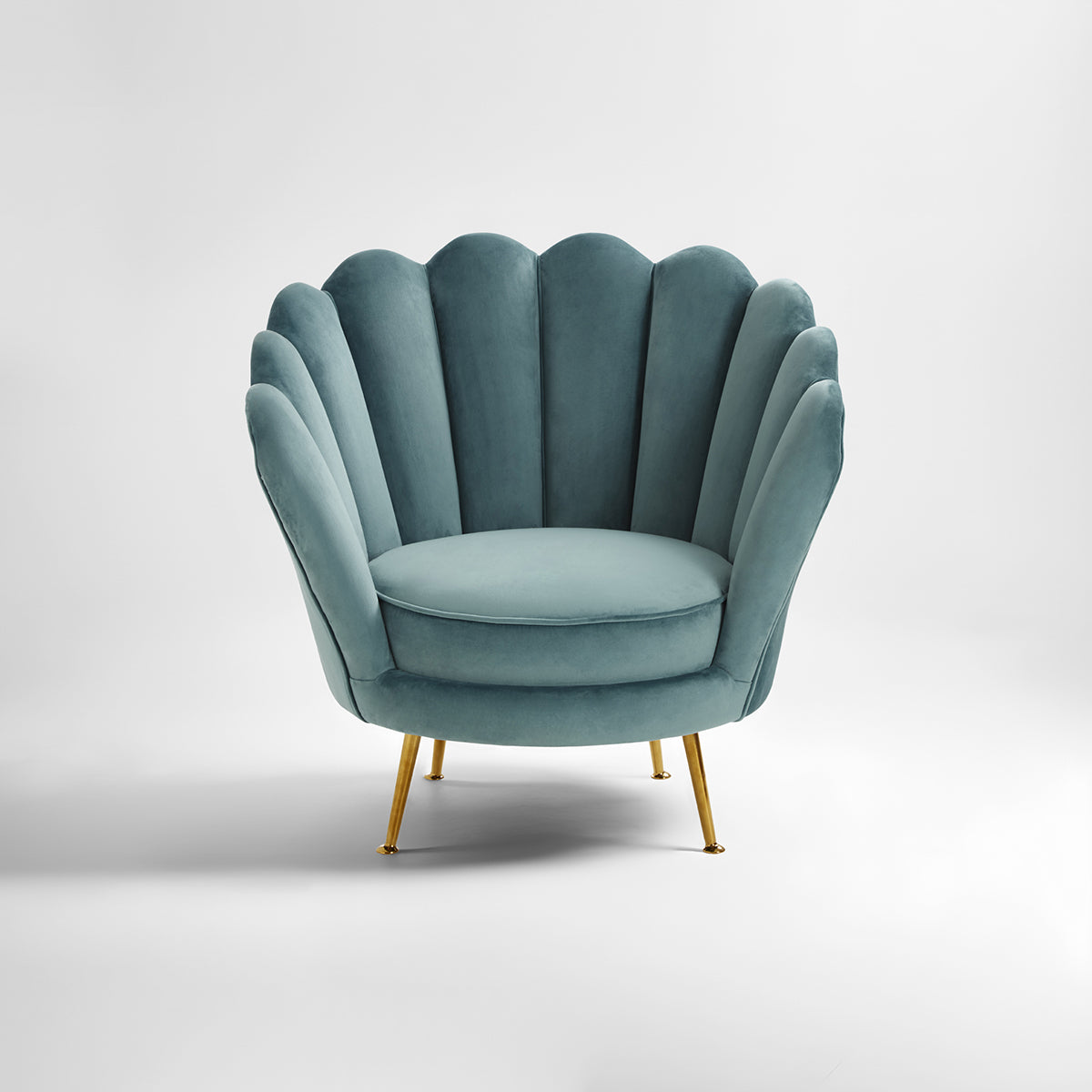 Ovala Blue Scalloped Chair