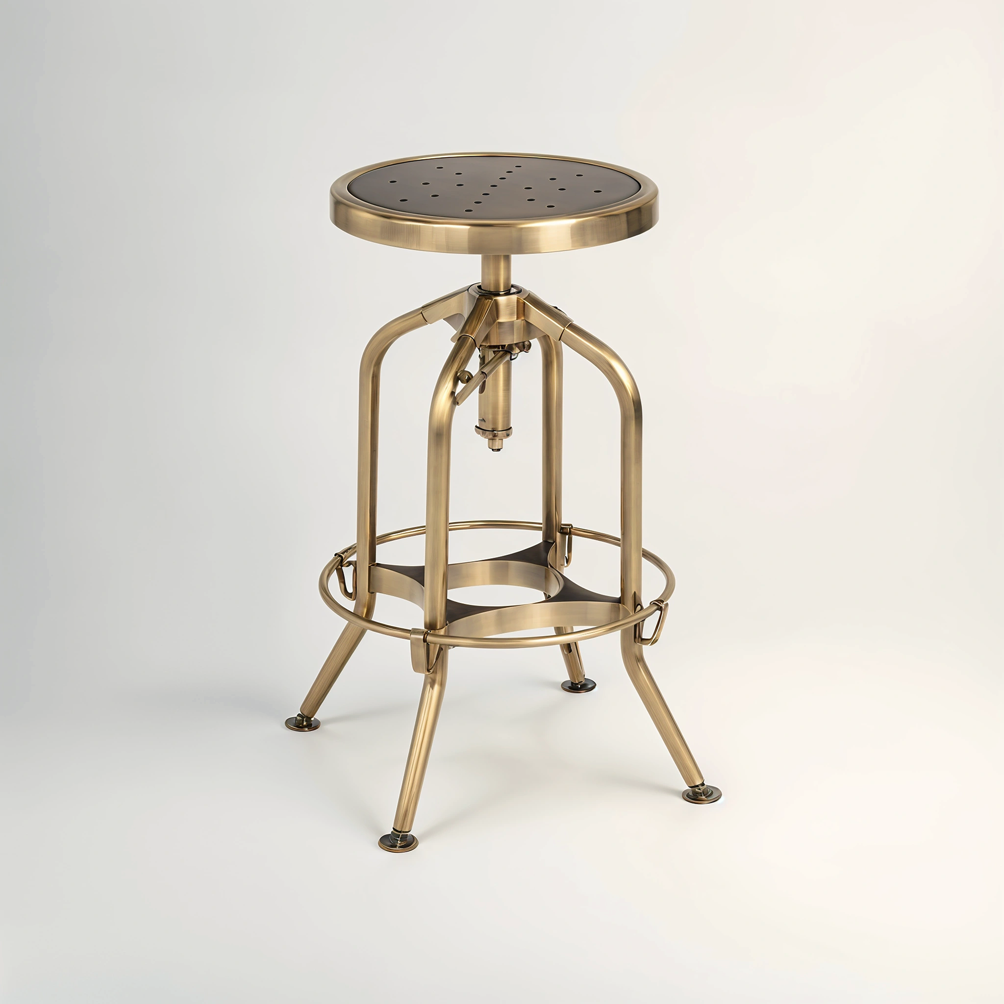 Gator Brass Adjustable Stool