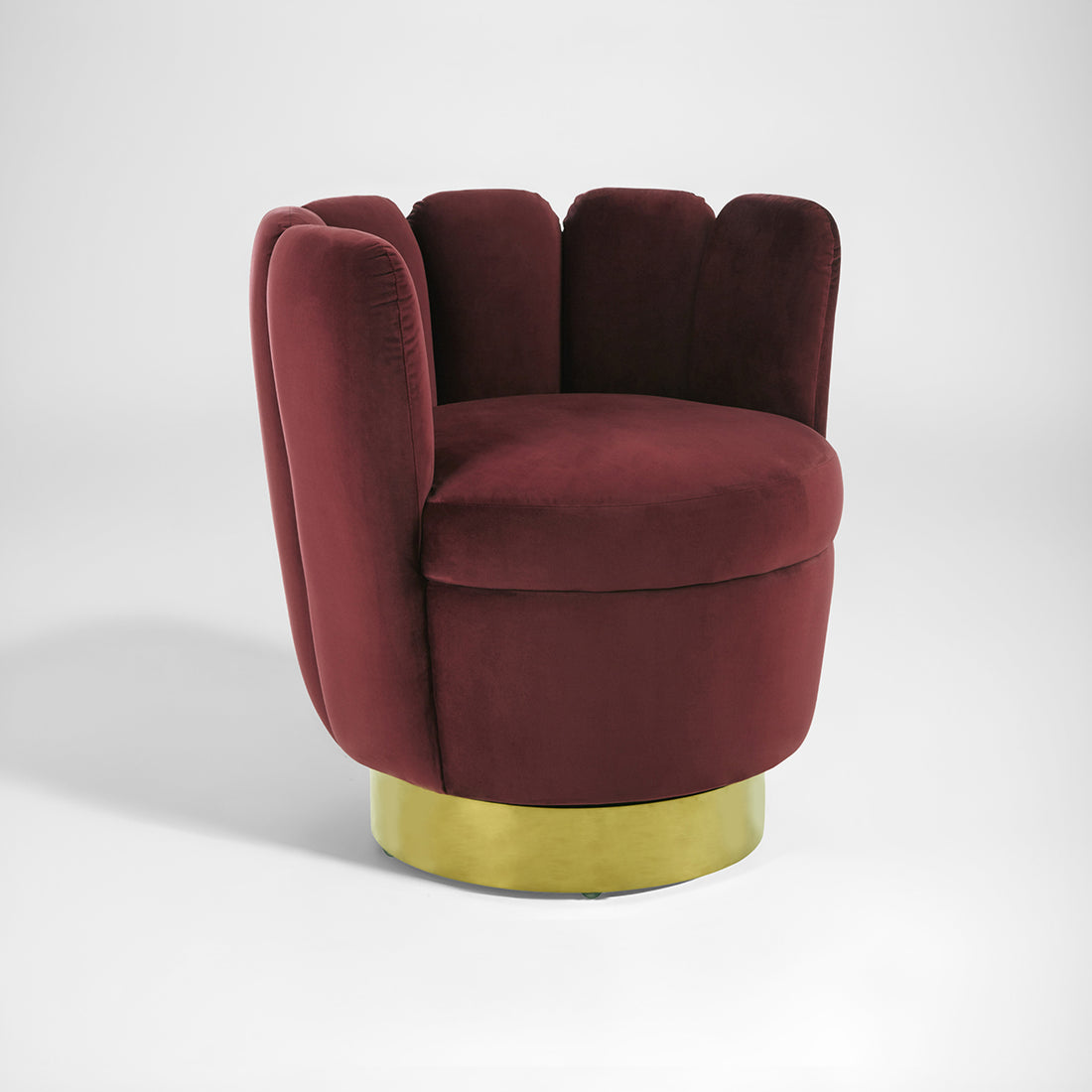 Beauly Wine Velvet Accent Chair