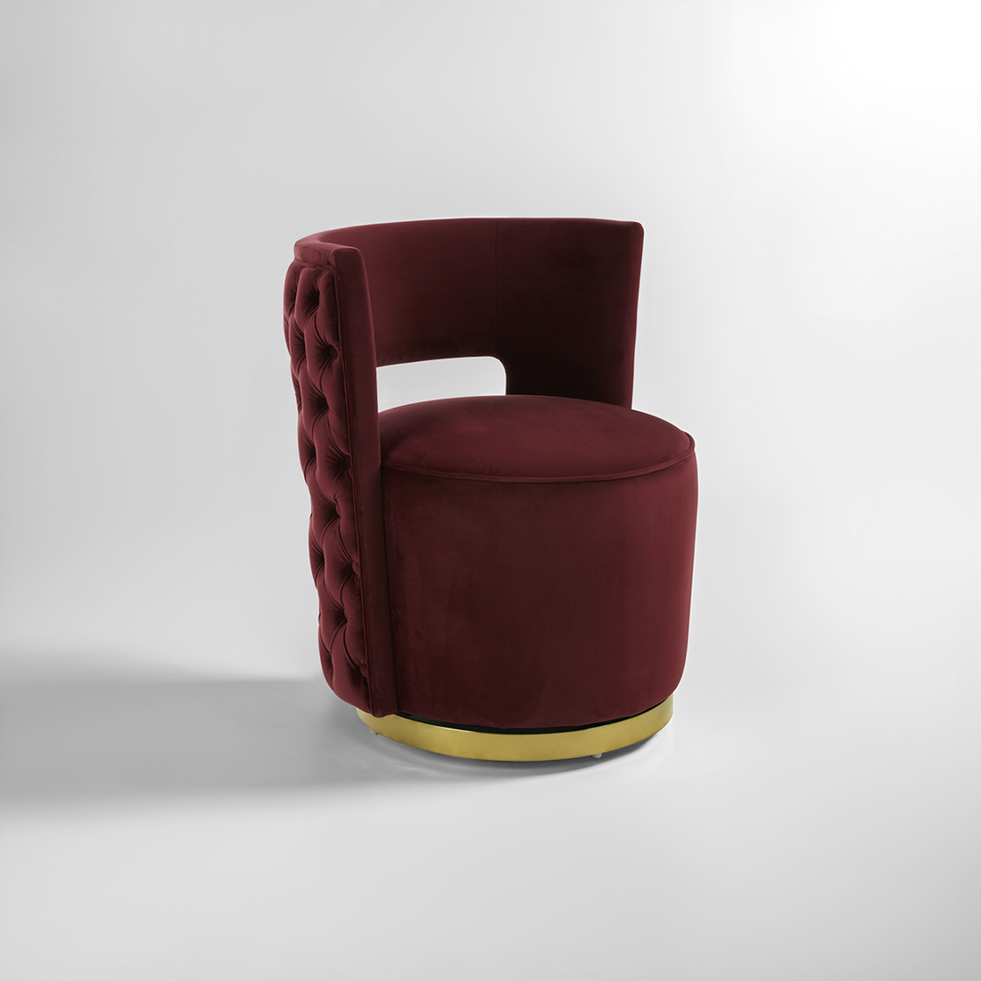 Bola Wine Velvet Chair