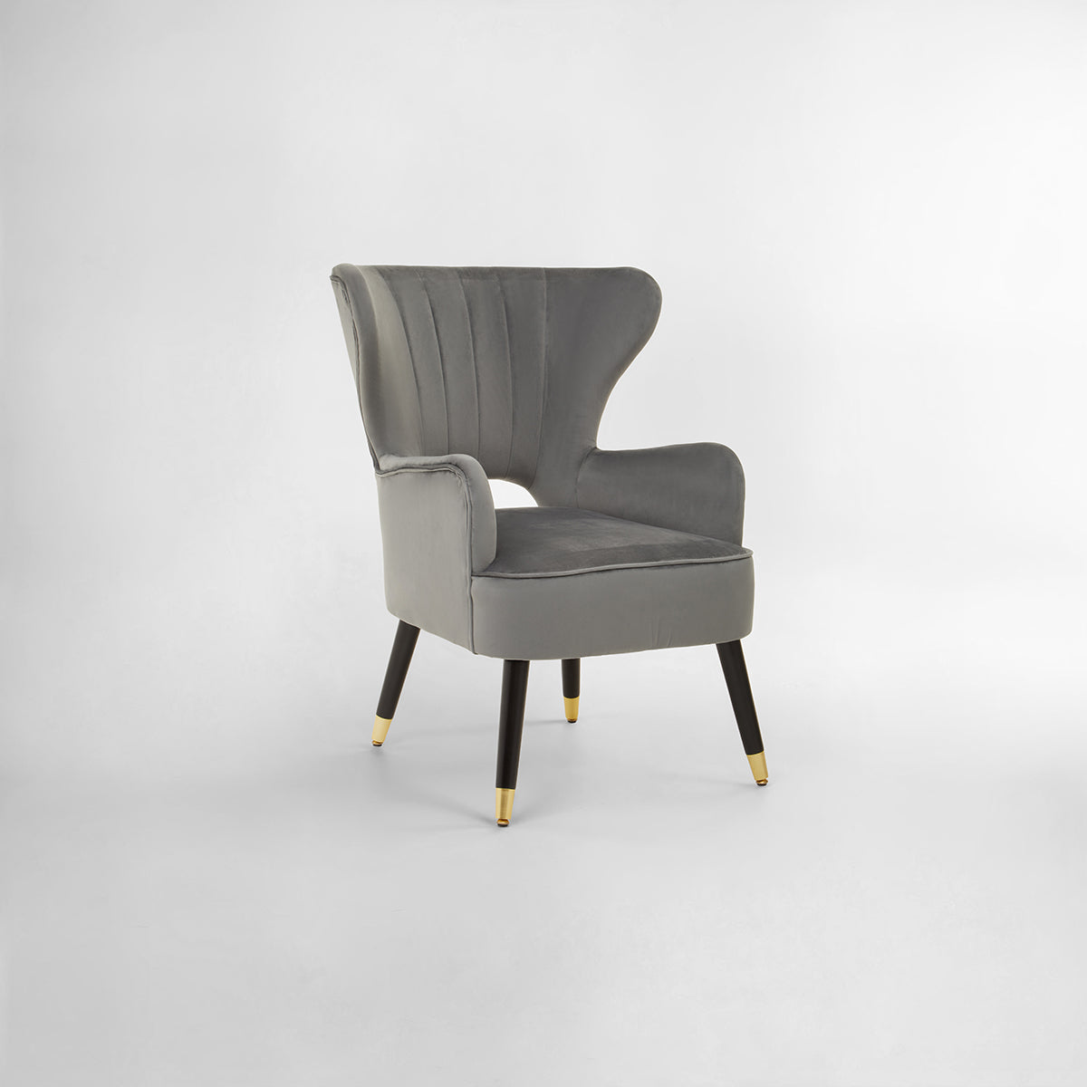 Sloan Grey Velvet Armchair