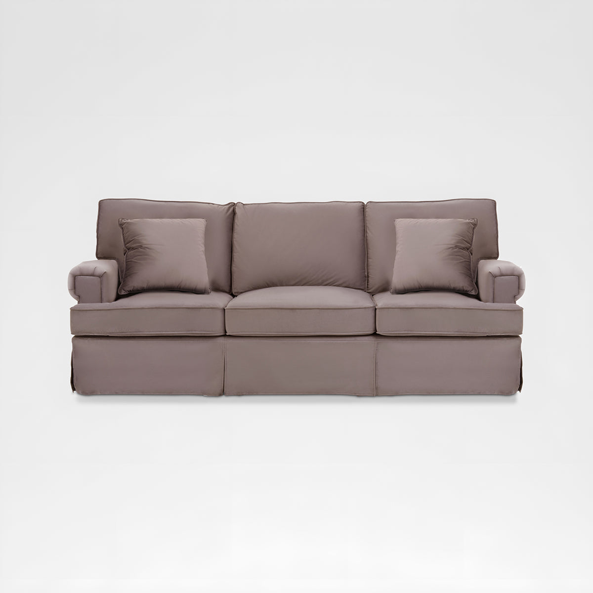 Ralph Three Seat Mink Velvet Sofa