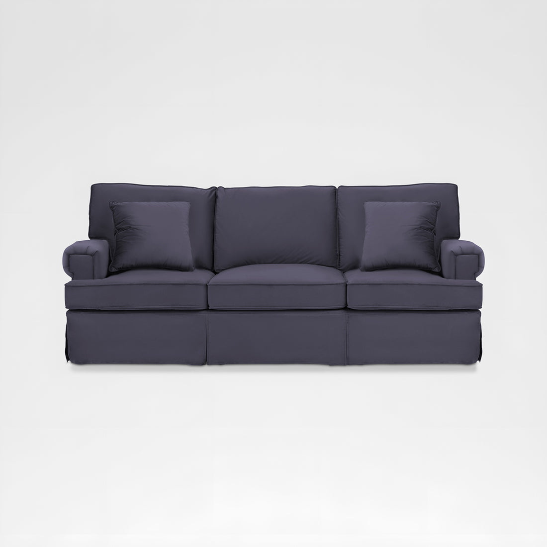 Ralph Three Seat Black Velvet Sofa