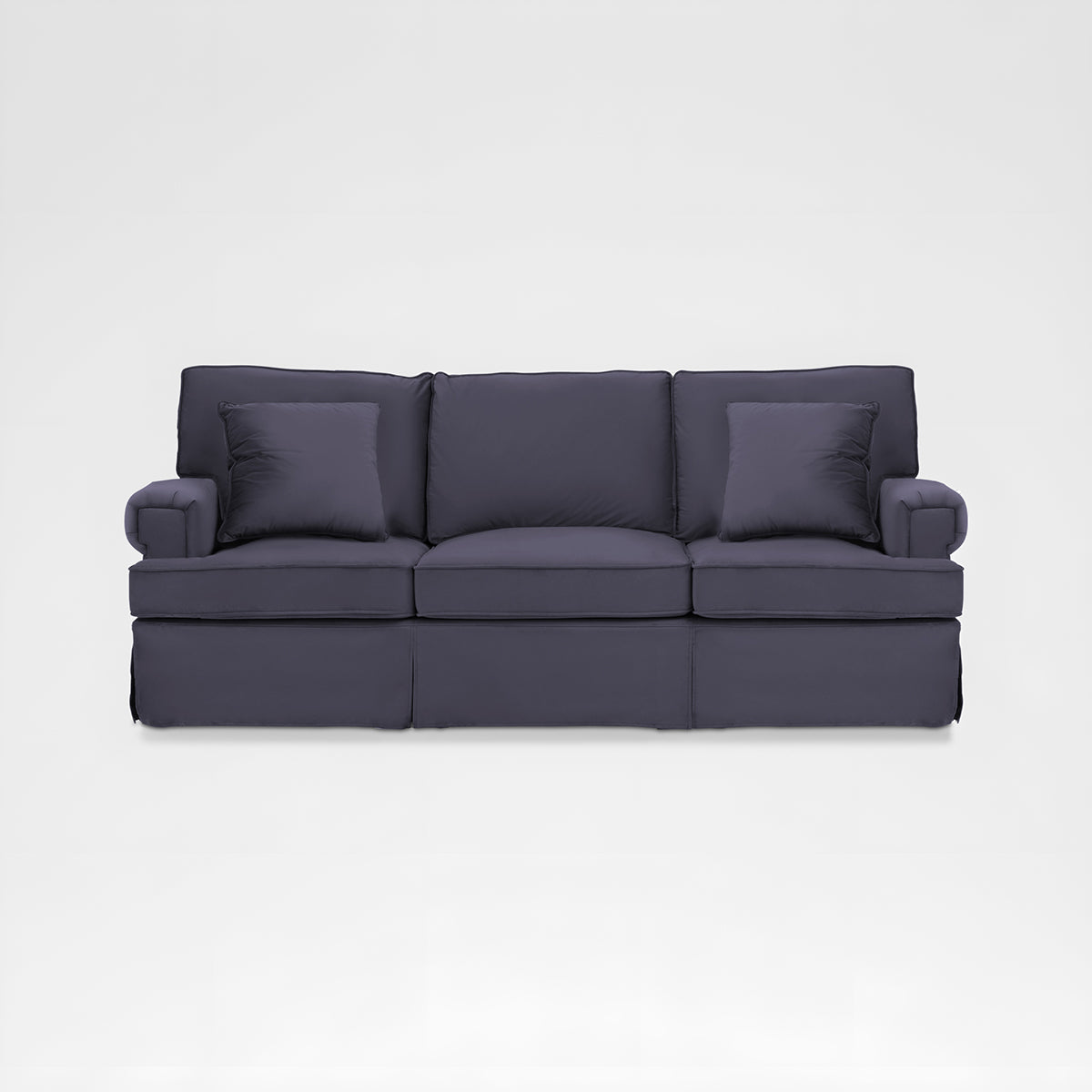 Ralph Three Seat Black Velvet Sofa