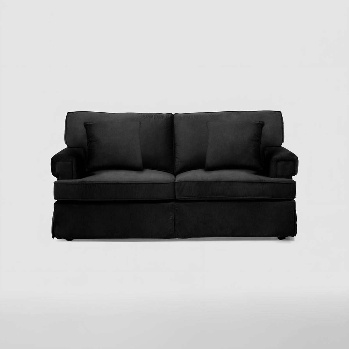 Ralph Two Seat Black Velvet Sofa