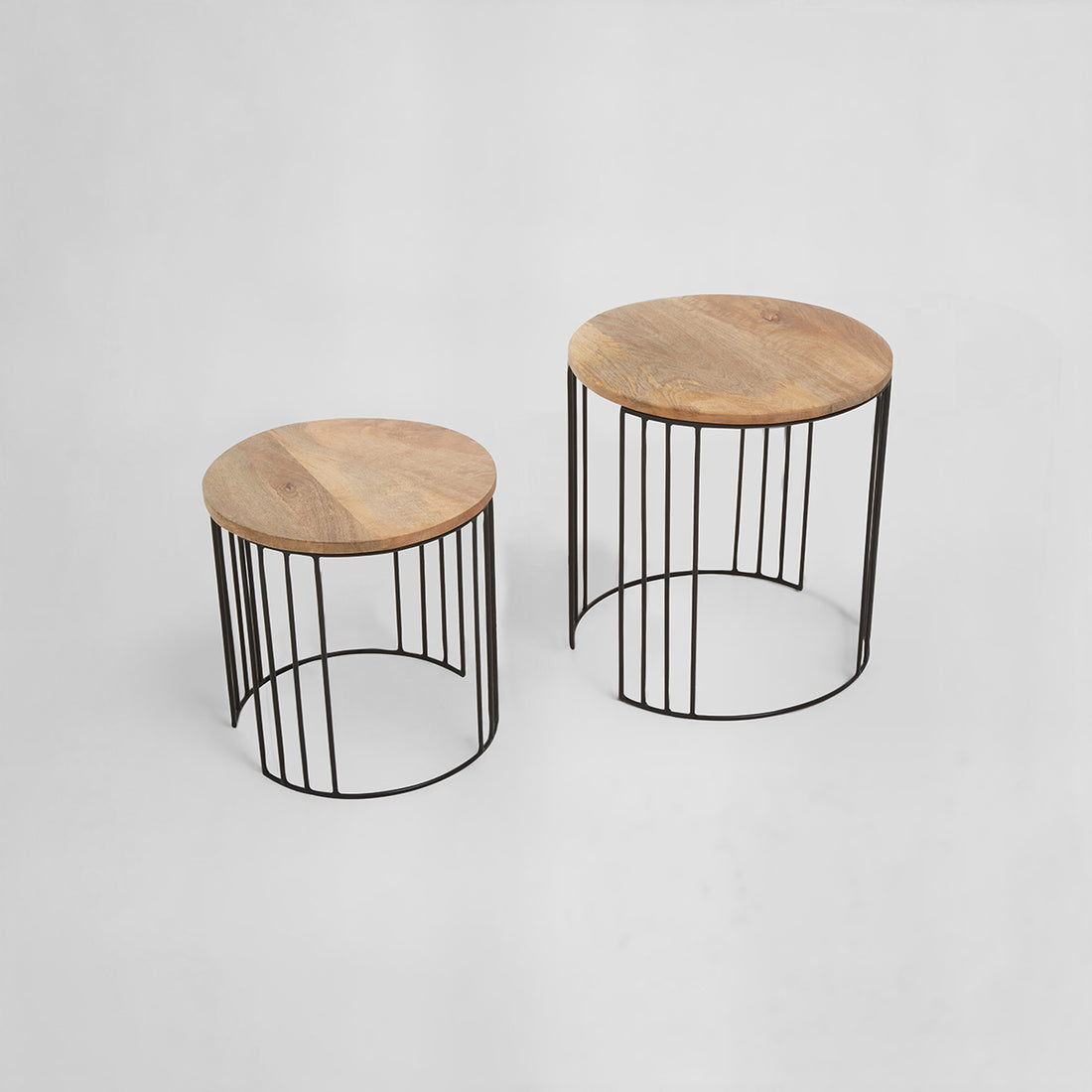 Nandri Set Of 2 Mango Wood Side Tables