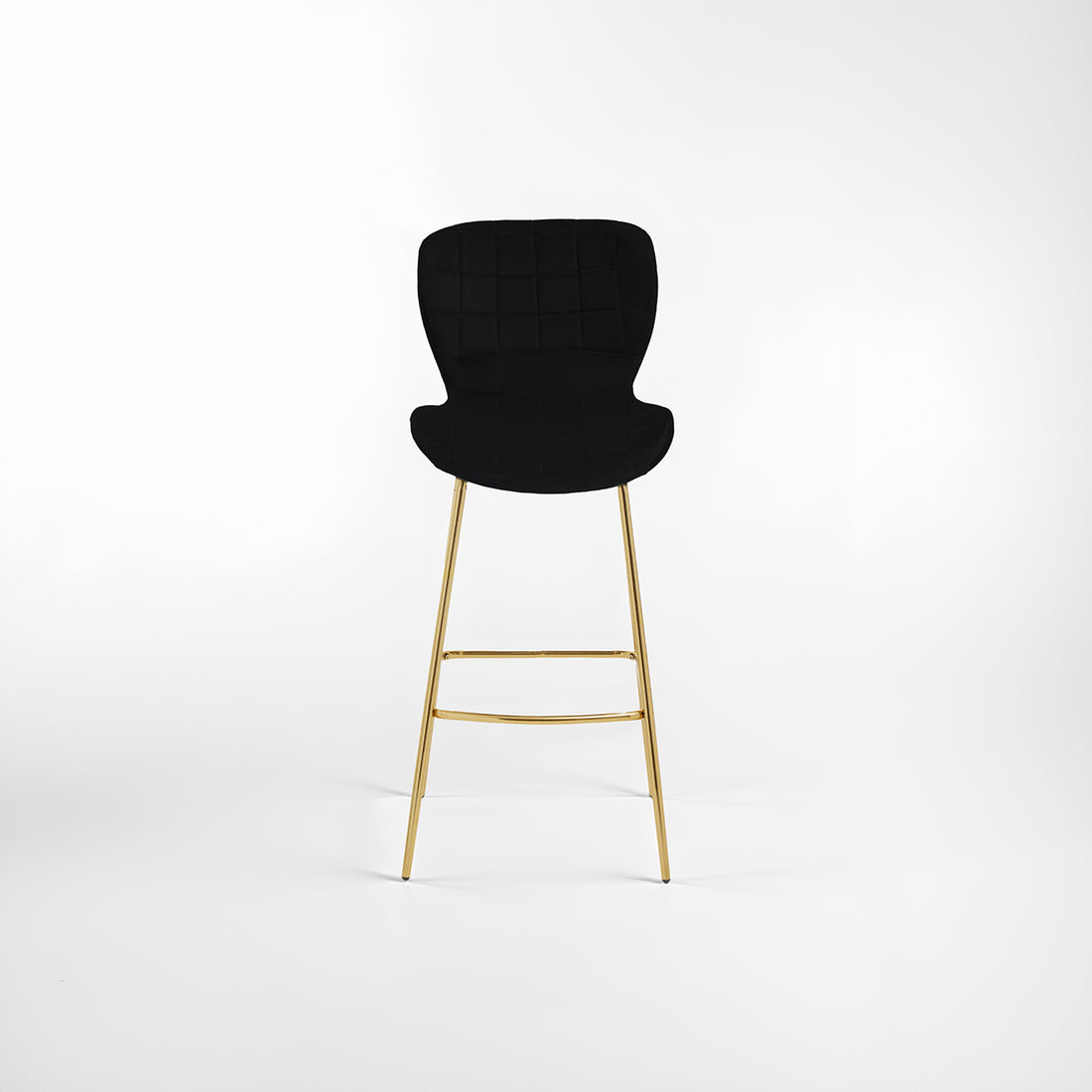 Warton Black Velvet Bar Chair