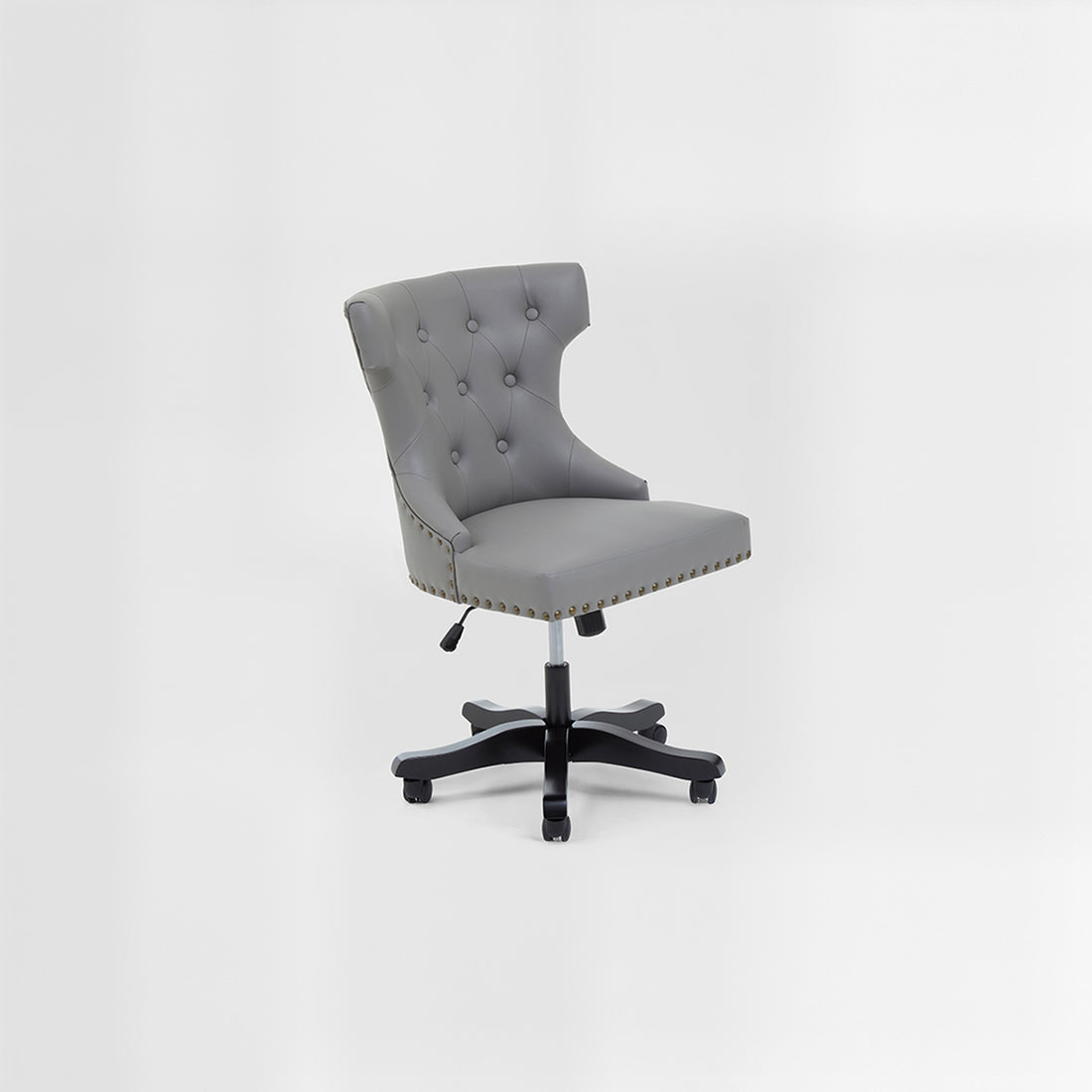 Walson Grey Leather Effect Home Office Chair