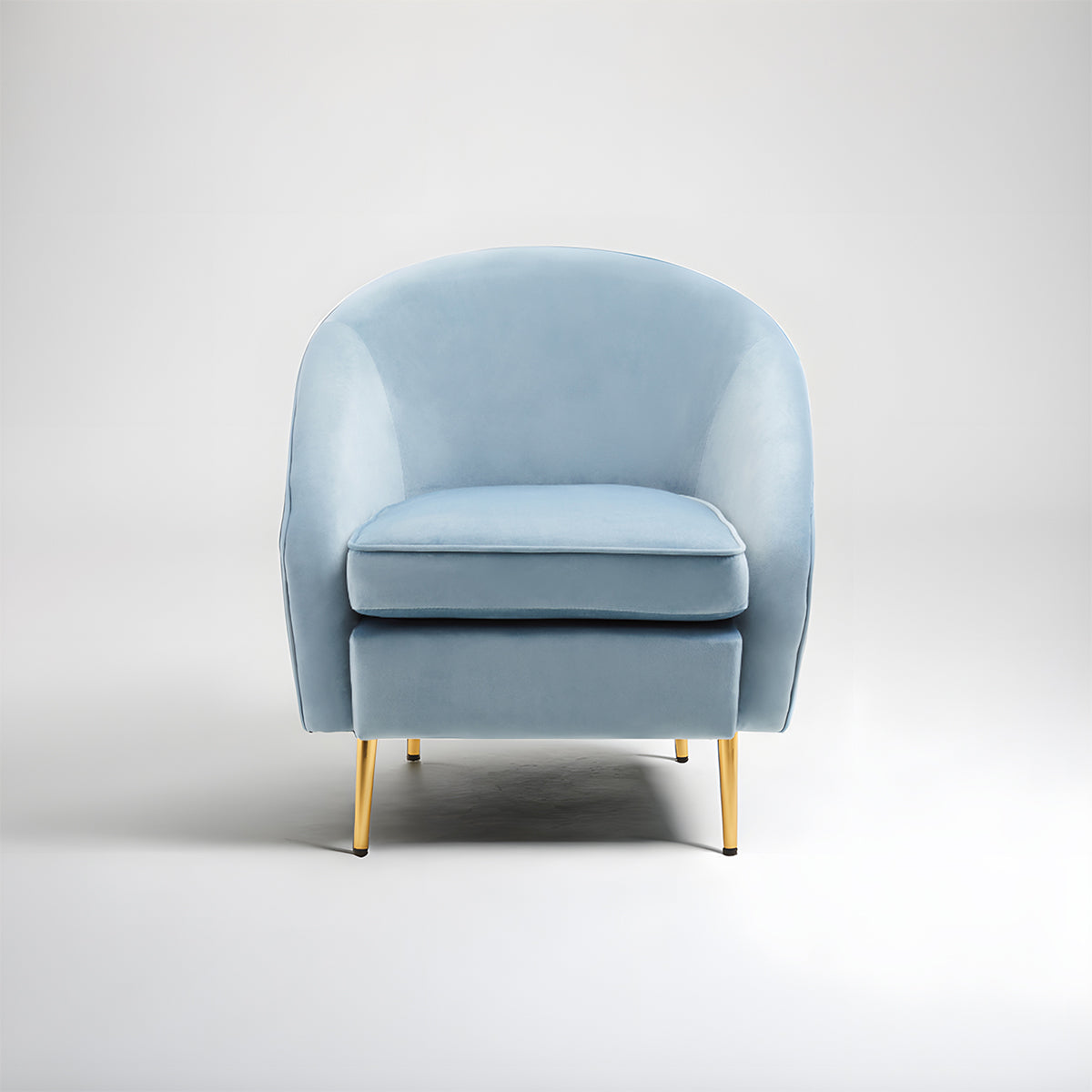 Yasmeen Aqua Blue Velvet Armchair