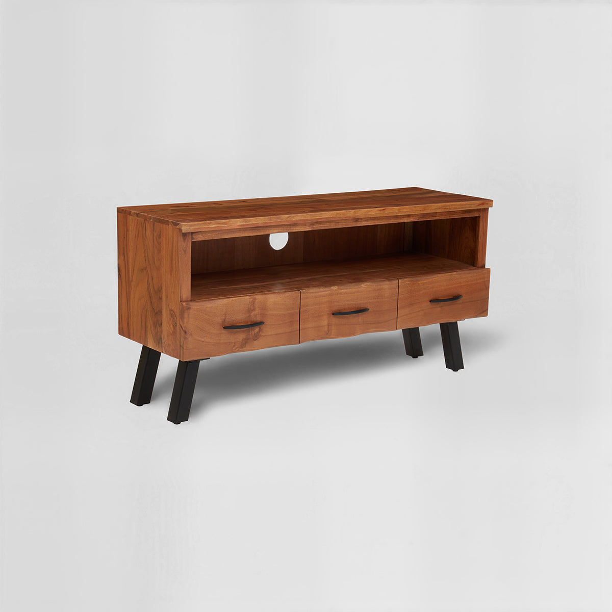 Nashik Three Drawer Acacia Wood Media Unit