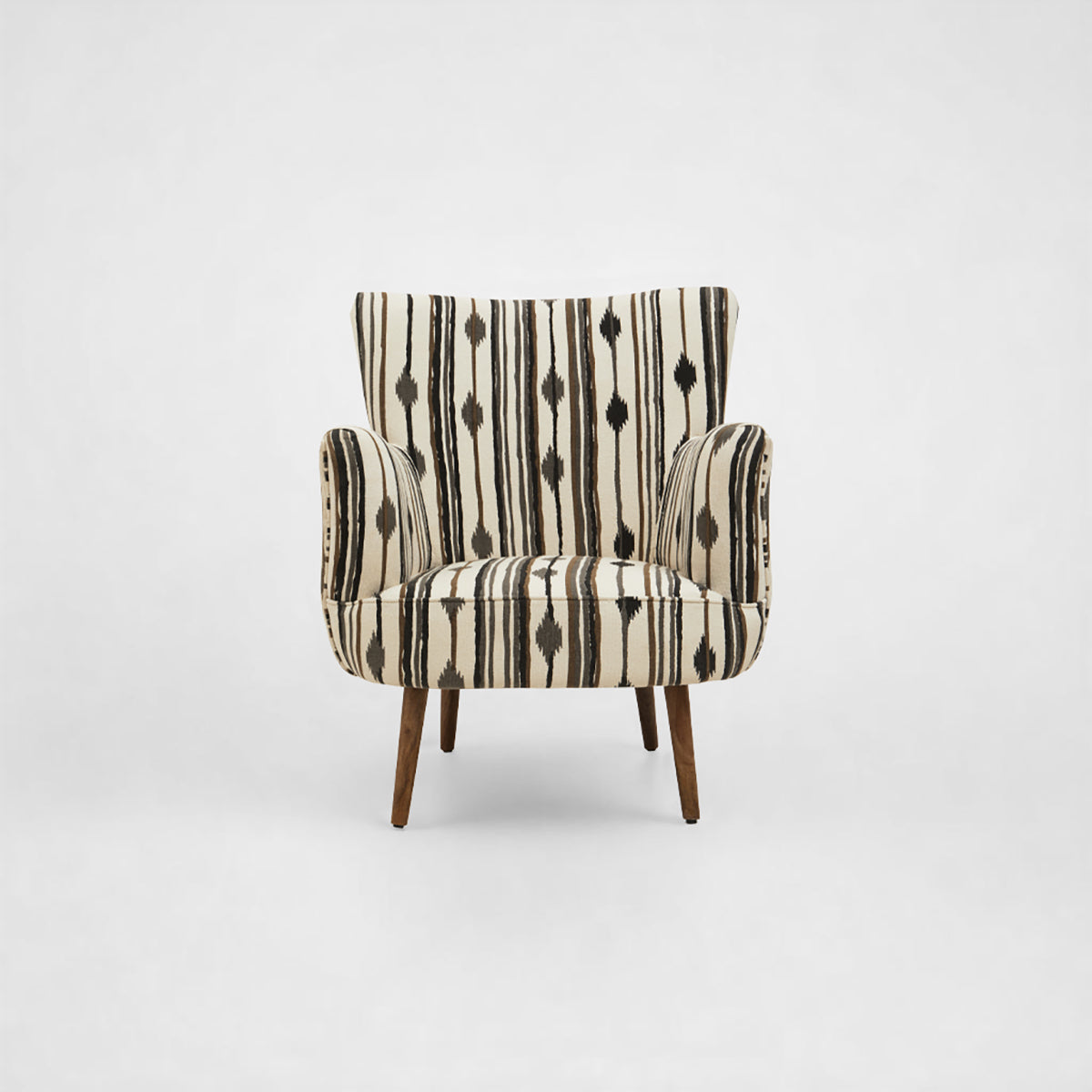 Cefena Armchair With Flared Arms