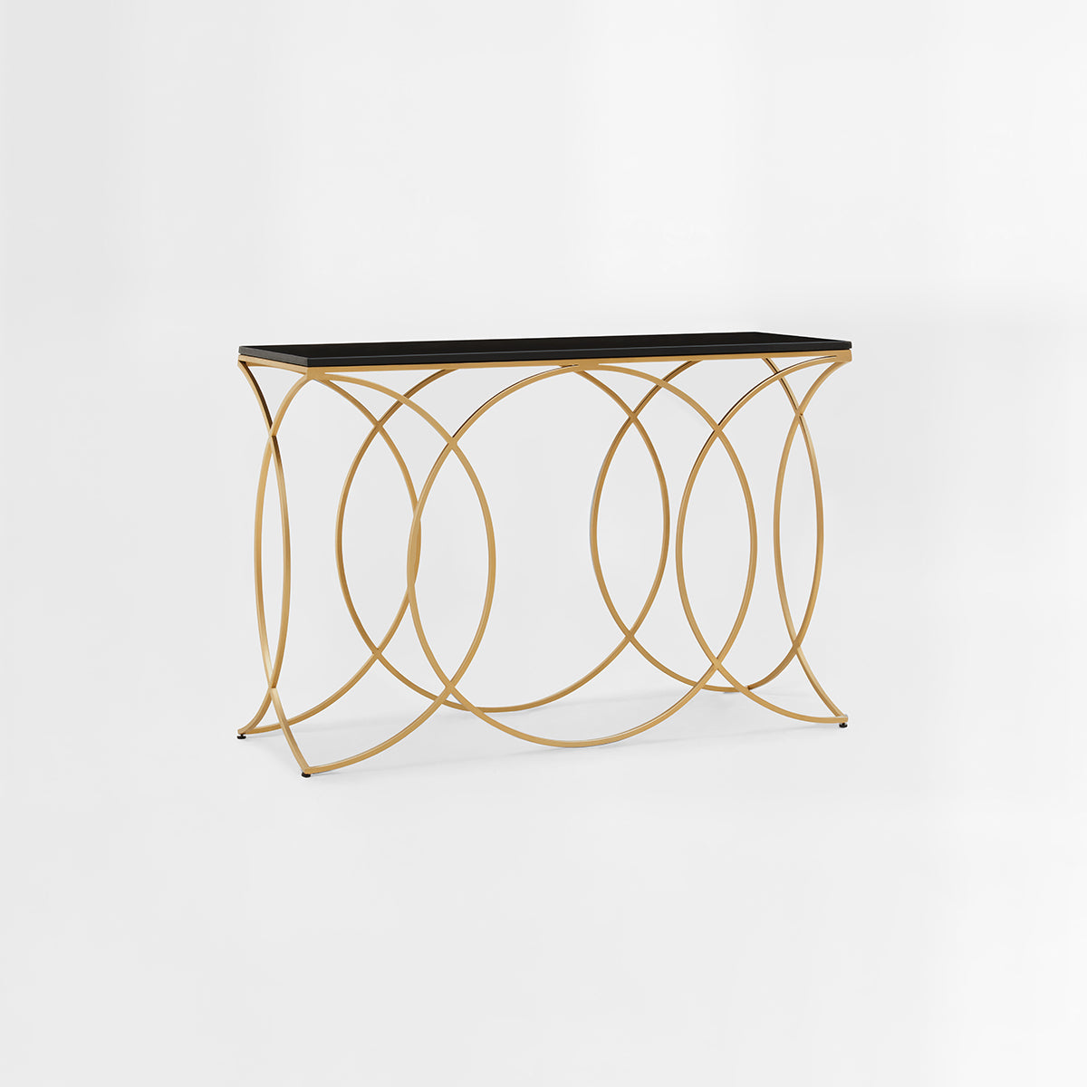 Kia Black and Gold Console Table