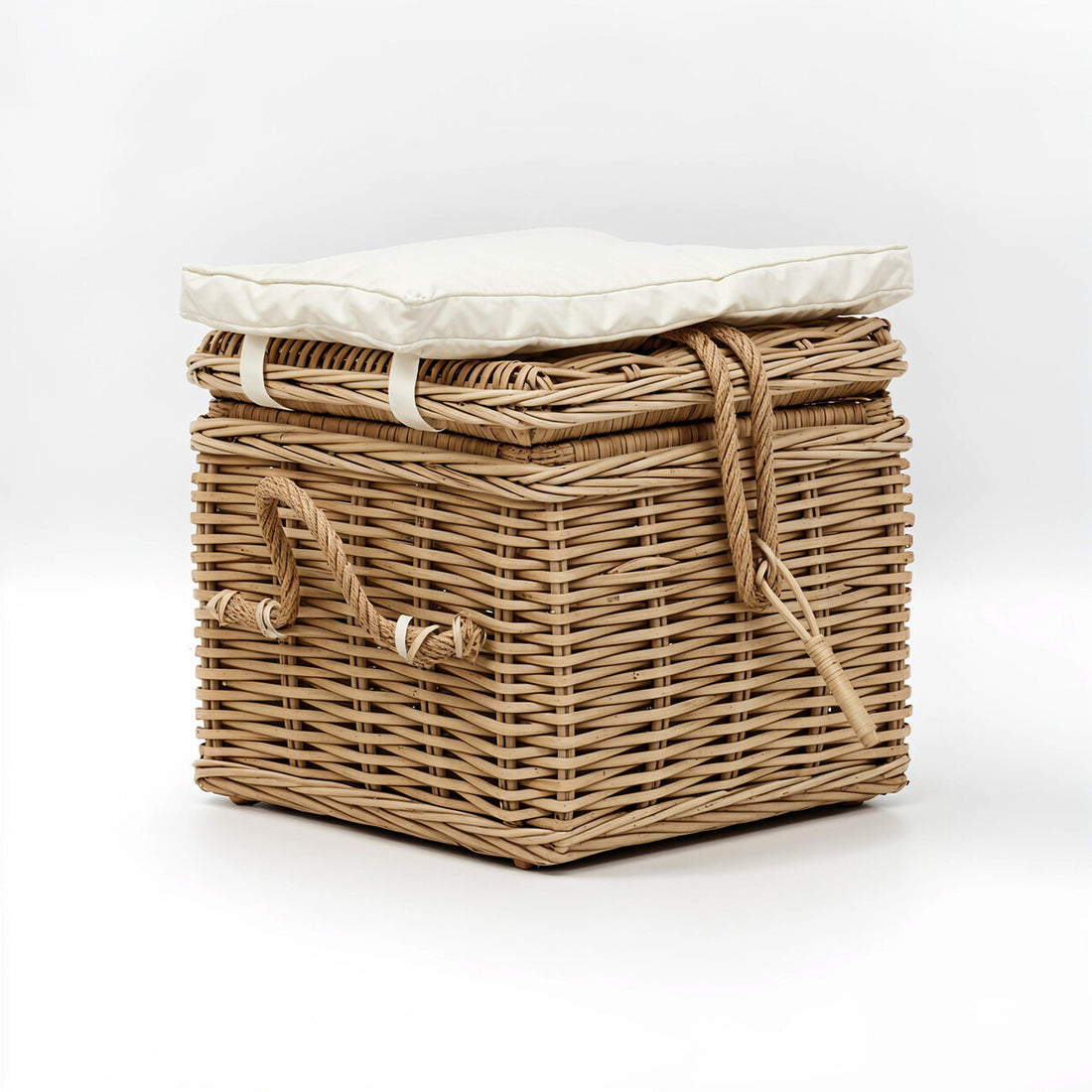 Java Natural Rattan Storage Stool