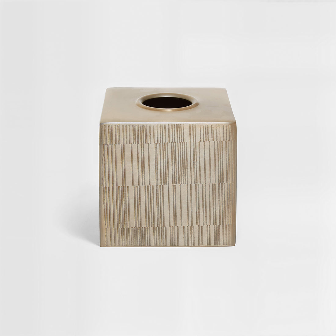 Allegra Champagne Finish Tissue Box