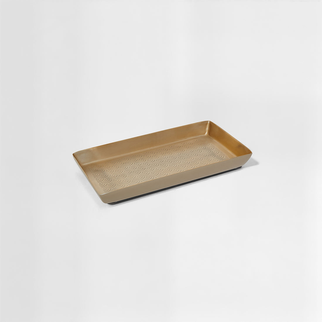 Allegra Etched Metallic Bathroom Tray