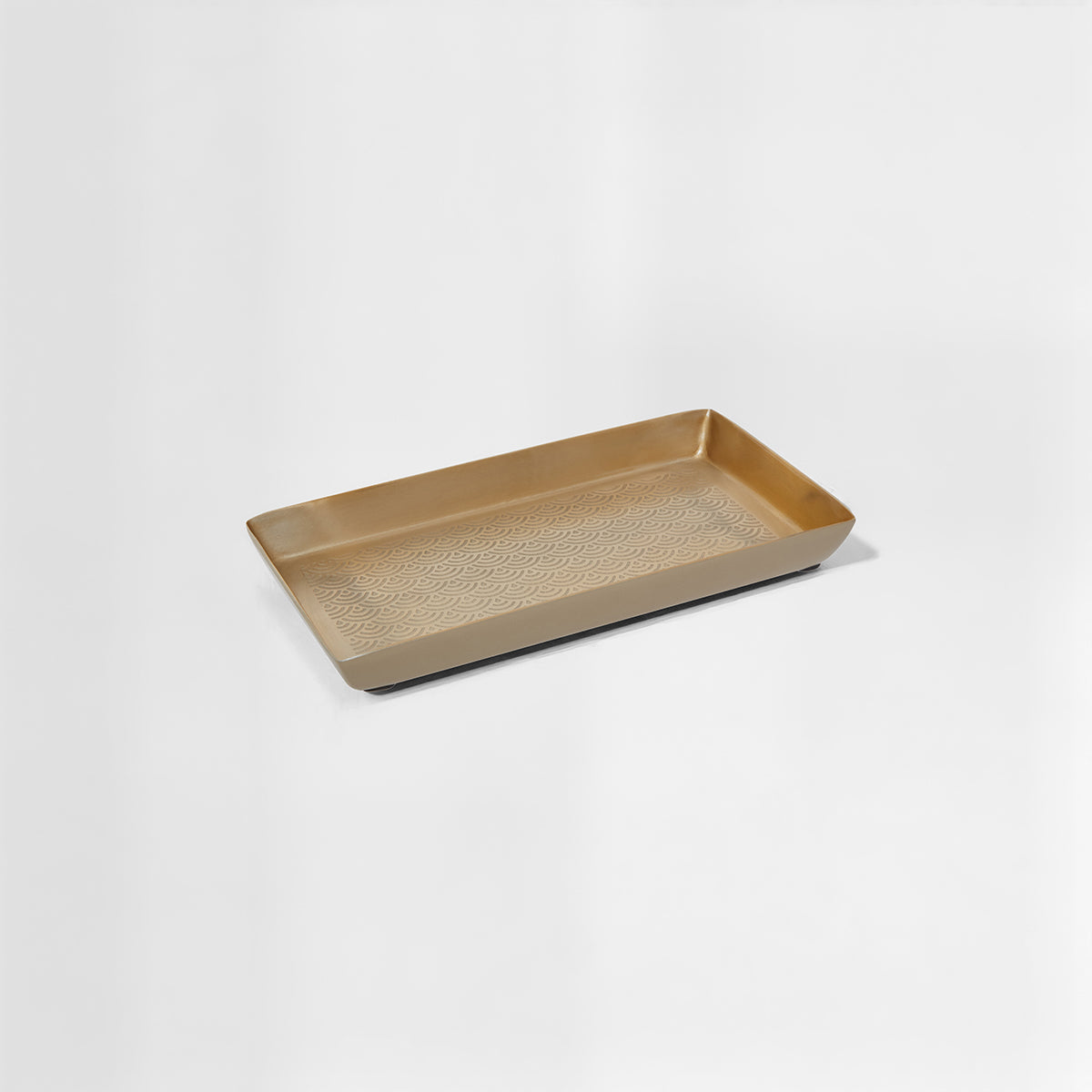 Allegra Etched Metallic Bathroom Tray