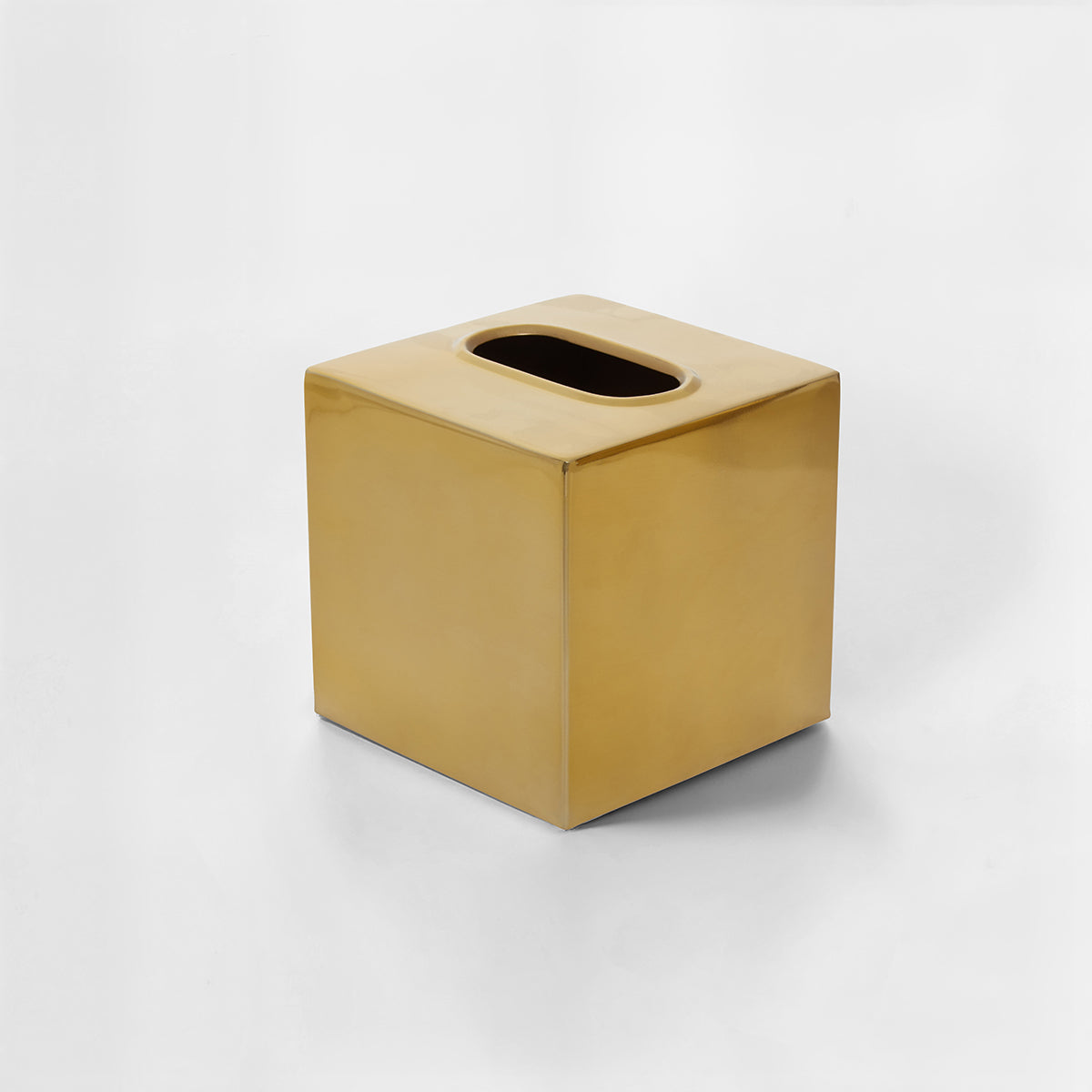 Allegra Gold Finish Tissue Box