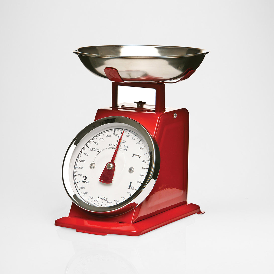 Olivier 3kg Red Retro Kitchen Scale